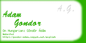 adam gondor business card